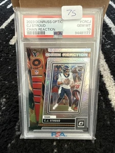 2023 Panini Donruss Optic - Chain Reaction C.J. Stroud #CR-CJ (RC) PSA 10 - Picture 1 of 2