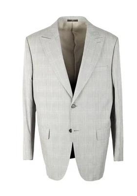 Valentino Gray Checked Suit Size 56 / 46R U.S. New With Tags - Image 1 of 4