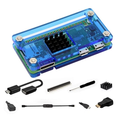 iUniker Raspberry Pi Zero Case Kit with Heatsink, HDMI Adapter, for Pi Zero 2... - Image 1 of 4