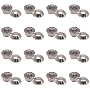 (16 Pack) Tusk Universal Chrome Flange/Tapered Locking Lug Nut 10mm x 1.25mm - Picture 1 of 7