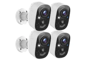 4 MaxiViz Security Cameras Wireless Outdoor, Battery Powered Cameras for Home S - Picture 1 of 15