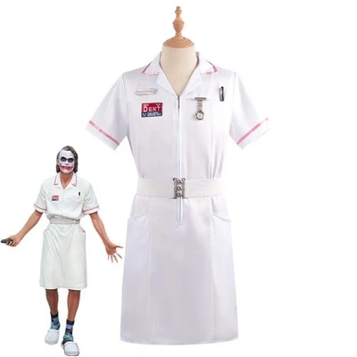 Batman The Dark Knight The Joker Nurse Uniform Costume Cosplay Dress Skirt - Image 1 of 4