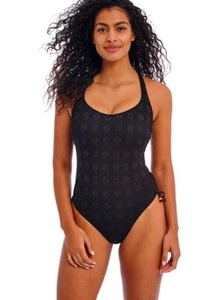 Freya Nomad Nights schwarzer Einteiler-Badeanzug mit Bügel, Damen Gr. US 34DD NEU - Bild 1 von 13