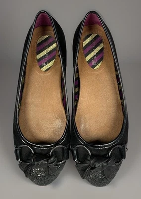 Sperry Mujer Top Sider Kendall Negro Gamuza Ballet Zapatos Planos Brillantes Talla 6.5M Foto 1 de 4