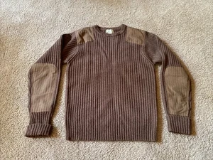 LL Bean 100% Wool Commando Sweater Men Medium Tactical Military Style Field - Picture 1 of 5