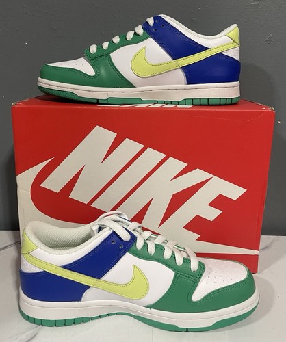 Taglia 5.5y Big Kid's Nike Dunk Low White Lt Lemon Twist (FN6973 100) (spedizione immediata)