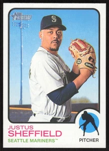 2022 Topps Heritage Justus Sheffield #556 Seattle Mariners - Picture 1 of 2