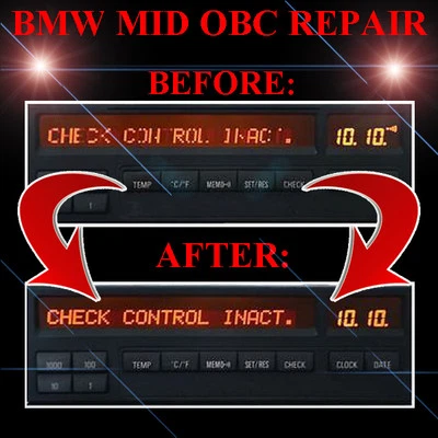BMW 3-Series E36 OBC MID DISPLAY - LCD Screen Display Pixel REPAIR - Image 1 of 3