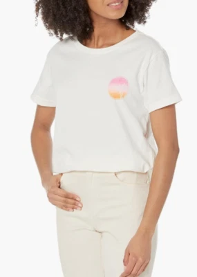 Roxy Palmy Dreams Boyfriend T-Shirt Snow White Size M 7501 - Image 1 of 2