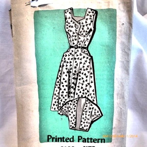 RARE OOP VTG PRINTED ANNE ADAMS SUNDRESS BOLERO PATTERN Sz 20 B 40; W 32; H 42 - Picture 1 of 5