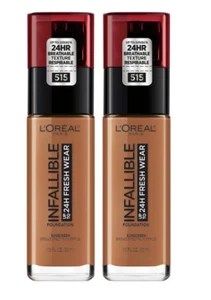 2 Pk L'OREAL Infallible 24hr Fresh Wear Foundation 515 Copper - Picture 1 of 1