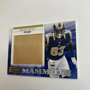 2013 Panini Brian Quick LA Rams Event Worn Large Relic Patch Card /49 SP Rare - Picture 1 of 7