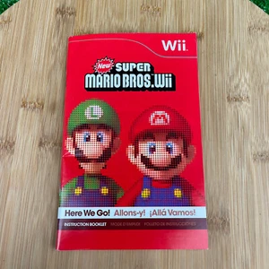 Super Mario Bros Manual Only Nintendo Wii Authentic Instruction Booklet - Picture 1 of 2