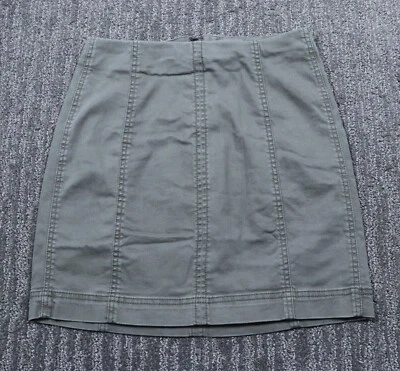 Falda Mudd Mujer 5 Verde FLX Elastizada Panelada Mini Lápiz Y2K Militar Otoño Foto 1 de 4