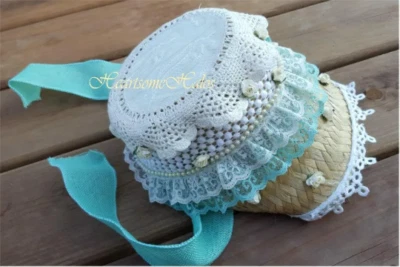 Regencia Victoriano Pascua Gorro Sombrero Adulto Niñas Libro de Cuentos Disfraz Verde Blanco Foto 1 de 4