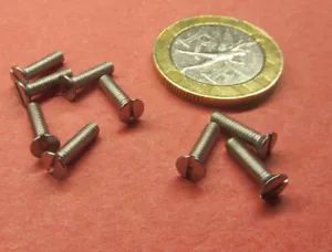 Metric Flat Head Slotted Machine Screw Stainless Steel, M2.5 x 10mm Long 200 Pcs - Picture 1 of 11