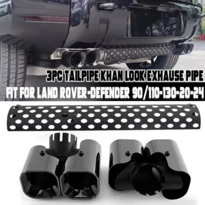 3PC Rear Double Exhause Pipe Kit For Defender 110 130 90 2020-2024 Tailpipe 3.0L - Picture 1 of 10