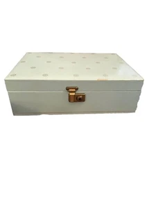 Vtg MELE Two Tier Jewelry Box MCM Lined - Picture 1 of 2