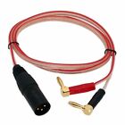 XLR Male 3pin to 4mm Banana Plug Right Angle Audio Cable Speaker Amplifier 1~20'