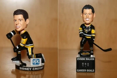 Evgeni Malkin 500 Goals + Sidney Crosby 2024 Pittsburgh Penguins Bobblehead SGA - Image 1 of 3
