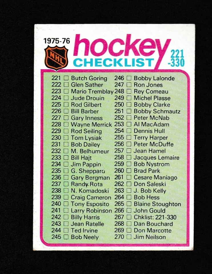 1975 Topps Hockey card singles pick what you need - Image 1 of 1