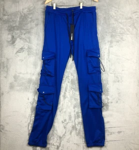 Fashion Nova Herren Take The Streets Cargo Jogginghose Gr. XL blau Taschen chemische Reinigung - Bild 1 von 22