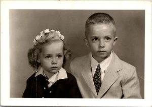 McEntire Children Return to Glendive Montana Photograph 3.5" x 5" black white - Picture 1 of 2