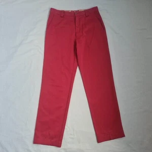 Etro Milano Mens Chino Pants Size 46 W30 L30 Trousers Straight 100% Cotton Red - Picture 1 of 19
