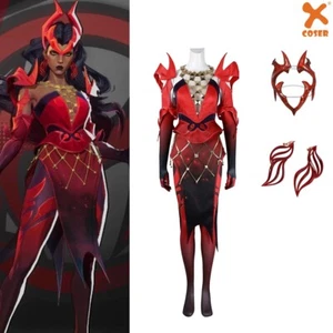 Marvel Rivals Scarlet Witch Cosplay Costume Women Halloween Outfits Party Set - Picture 1 of 23