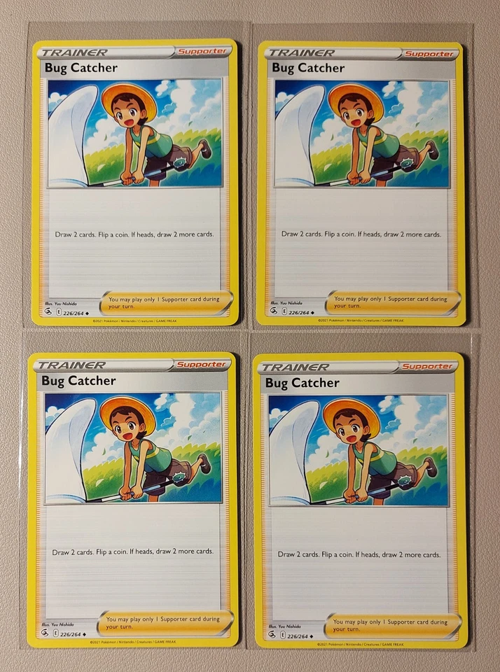 4x Bug Catcher 226/264 Pokemon card Fusion Strike uncommon NM - Image 1 of 1