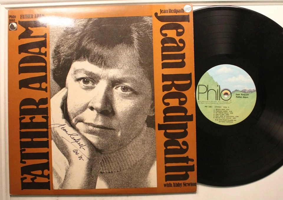 Jean Redpath Autographed Lp Father Adam On Philo - Vg To Nm / Vg - Image 1 of 1