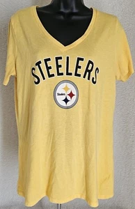 NFL Team Apparel Womens Shirt Top Blouse Size L Large Pittsburgh Steelers - Picture 1 of 24