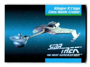 1992 Star Trek The Next Generation Trading Card #32 Klingon K't'inga Ship - Picture 1 of 4