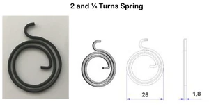 Repair Door Handle Spring Replacement Internal Spring Coil 2 and 1/4 Turns Lever - Picture 1 of 4