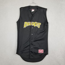 Sacramento River Cats Jersey Mens Small Rawlings MiLB Black Stitched Vintage