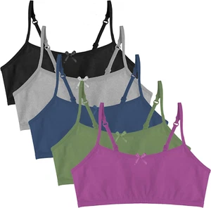 Cotton Girls Training BraCrop Cami Training Bras for Girls with Adjustable Strap - Picture 1 of 11