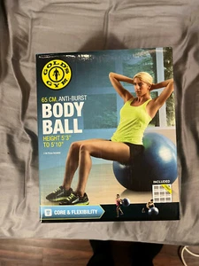 golds gym 65 cm anti-burst body ball height 5'3'' to 5'10'' core and flexibility - Picture 1 of 2