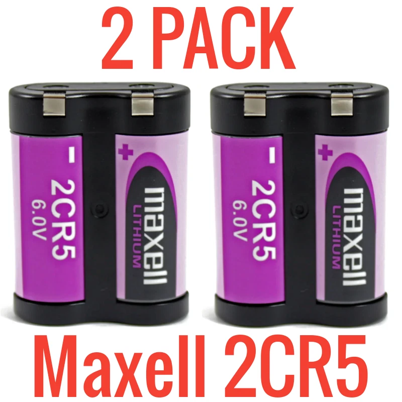 Paquete de 2 baterías de litio para cámara fotográfica Maxell 6V 2CR5 DL45, KL2CR5, 5032LC Foto 1 de 1