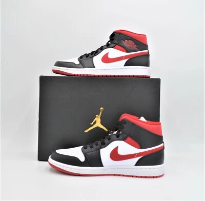 ZAPATOS DEPORTIVOS AIR JORDAN 1 MEDIANOS HOMBRE TALLA 10 BLANCO GIMNASIO ROJO 554724-122 NUEVOS Foto 1 de 4