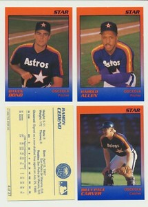 Full set of 27 cards 1989 Star Osceola Astros