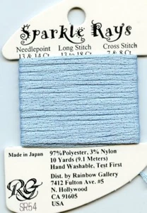 Rainbow Gallery Sparkle Rays SR54 Pale Cornflower Metallic 2mm Wide Ribbon 10Yds - Picture 1 of 1