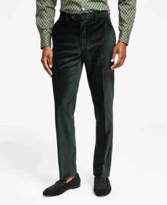 Pantalones de vestir de terciopelo ajustados verdes Alfani L10305 para hombre talla 36x32 Foto 1 de 4