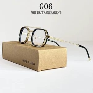 Square Punk Sunglasses for Men Luxury Vintage Steampunk Sunglasses Women Trendy - Picture 1 of 18