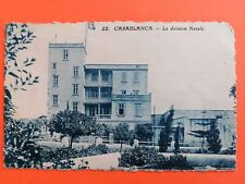 Carte Postale Ancienne RARE de 1927 MAROC CASABLANCA La DIVISION NAVALE Caserne