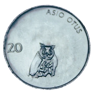 Slovenia 20 Stotinov, 1992 Gem Unc~Barn Owl~1st Year Ever Minted~Free Shipping - Picture 1 of 2