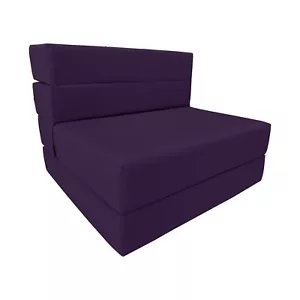 Materasso pieghevole in schiuma lettino, divano letto portatile 6 x 32 x 80 viola - Foto 1 di 9