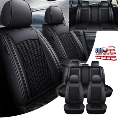 For Toyota for Camry Full Set PU Leather Car 5 Seat Covers Cushion Protector Pad Foto 1 de 4