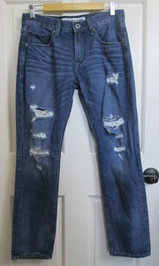 Pantalones de mezclilla ajustados Express Rocco para hombre 29x30 reales 30x29 rasgados desgastados 104-32553 - Imagen 1 de 8