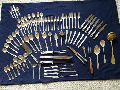 INTERNATIONAL ROYAL DANISH*STERLING SILVER FLATWARE SET+SERVERS and ADDITIONAL Cover