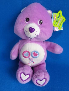 LIL' GLOWS SHARE BEAR viola π orsacchiotto BAGLIORE NEL BUIO giocattolo morbido CURA ORSI - Foto 1 di 10